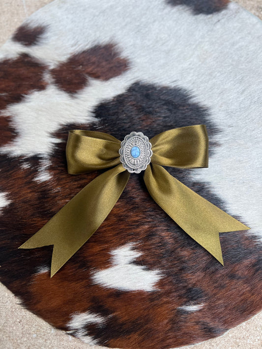 Olive Green Western Bow!