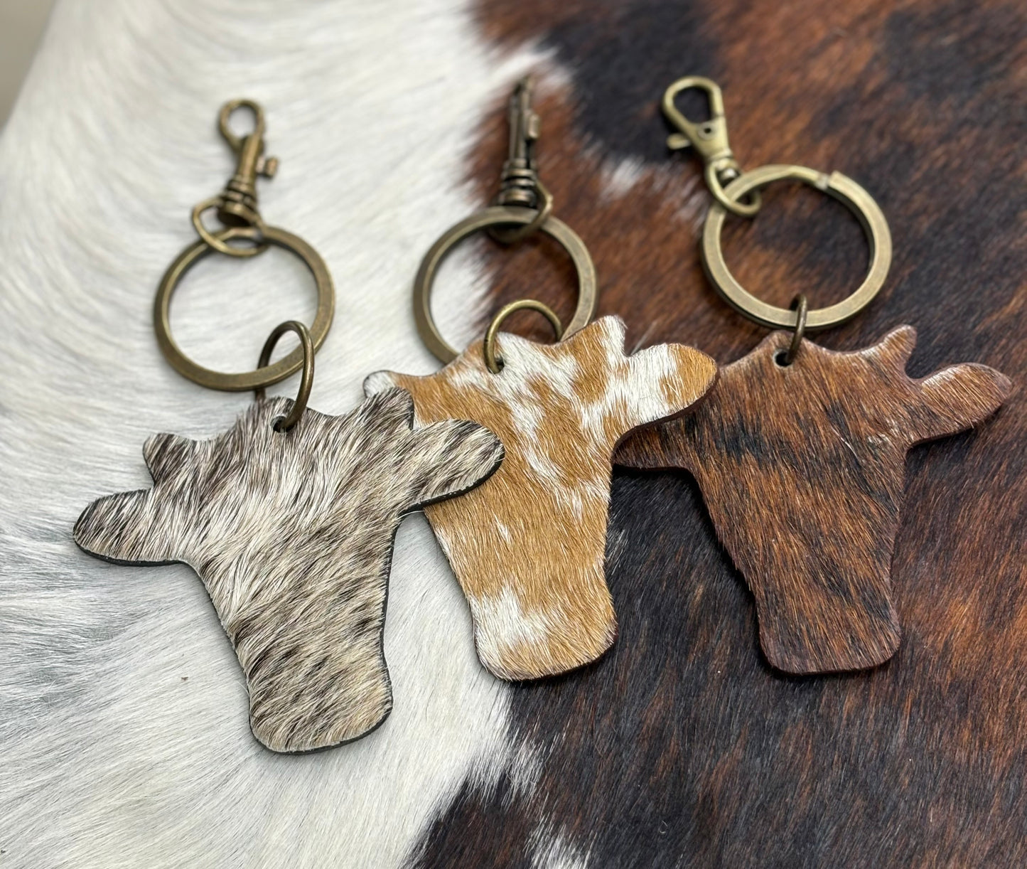 Genuine Cowhide keychain