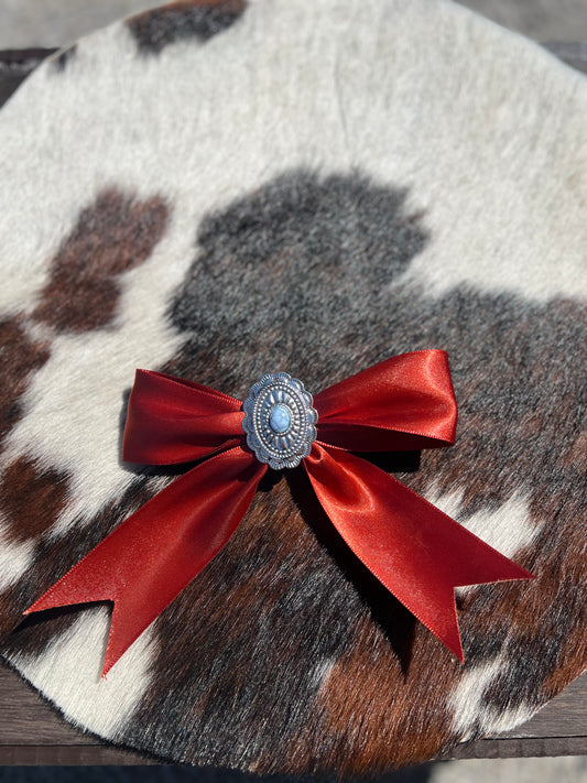 Burnt Orange Western Bow!